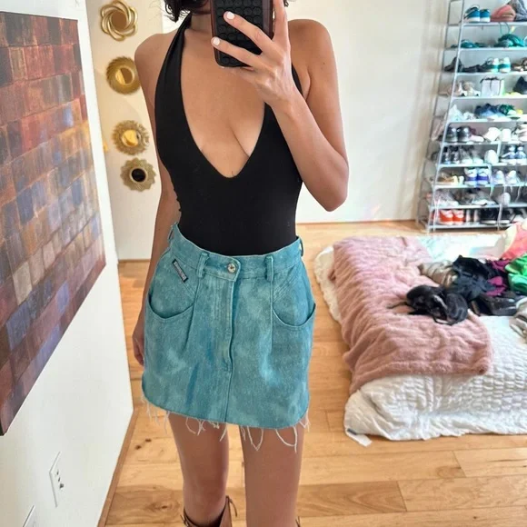 Denim Mini Skirt - Picture 2 of 7